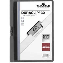 Durable Schnellhefter Duraclip A4 Grau 25 St.