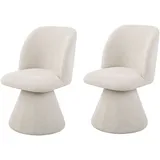 Hela Drehstuhl BARI Polyester beige 2er Set