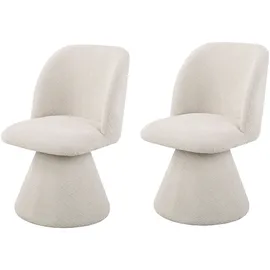 Hela Drehstuhl BARI Polyester beige 2er Set