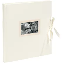 Exacompta 11154E Premium Fotoalbum Kingsbridge mit 60 schwarzen Seiten, perfekt für Ihre Fotos zum selbstgestalten Fotobuch weiß, 29 x 32 cm