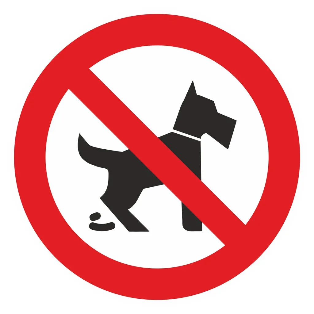 Verbotsschild - Hier kein Hundeklo
