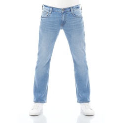 Mustang Herren Jeans Oregon Bootcut Bootcut Blau Tiefer Bund Reißverschluss L 30