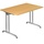 Hammerbacher Schreibtisch VBS12/6 buche nachbildung/silber