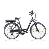 Villette le Bonheur, AM 2.3,elektrisches Damenfahrrad,28 Zoll,7 Gang,grau 48 CM