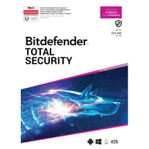 BitDefender Total Security 2020 10 Geräte 18 Monate PKC DE Win Mac Android iOS
