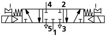 5/3-Wegeventil, elektropneumatisch, Mitte geschlossen, G 3/8 (7040022100)
