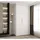 abiks möbel Drehtürenschrank COMO 110 x 245,5 x 40 cm Weiß/Gold