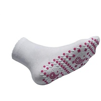 FeiliandaJJ Unisex Massage Socken,Turmalin Magnetische Socken Selbstheizende Socken Rutschfeste Socken, Fußmassagegerät,Entspannt Muskeln, Stimuliert Ihre Füße, Reflexzonen-Punkte (Weiß)