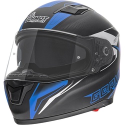 Germot GM 330 Decor Helm, zwart-blauw, L