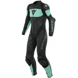 Dainese Imatra 1-Teiler Perforierte Damen Motorrad Lederkombi, schwarz/grün, 40 - Schwarz/Grün - 40