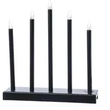 MARELIDA LED Fensterleuchter Holy Weihnachtsleuchter H: 40cm Timer Batterie schwarz