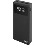 EMOS Powerbank BetaQ 20000mAh, 22,5 W Quick-Charge mit Passthrough und Display, 3X Output + 2X Input, inkl. Datenkabel USB/USB-C, Auto ON/Off, schwarz