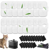 AIVORO Katzenbrunnen Filter Pack of 32 für Dockstream Trinkbrunnen, Cat Fountain Filter für PLWF005, PLWF115, PLWF105, 12-Month Set Filter für Katzen Trinkbrunnen, Ersatzfilter für Trinkbrunnen Filter