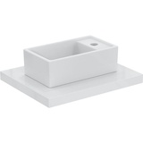 Ideal Standard Eurovit Plus Hand-Waschbecken E210901 Aufsatzbecken, 1 Hahnloch, ohne Überlauf, weiß
