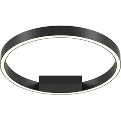 Maytoni Moderne Deckenleuchte Rim Schwarz aus Aluminum LED Energieeffizient 25W für Küche, Schlafzimmer, Wohnzimmer, Esszimmer, Lobby