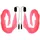Diabolo Freizeitsport Spiel Flow Arts Jonglierset mit Chiffon-Schweif ab 5 Jahren, Poi-Spiel, UV Spiral Poi Kid 40 cm rosa - Soft Poi für Kinder rosa 40 cm