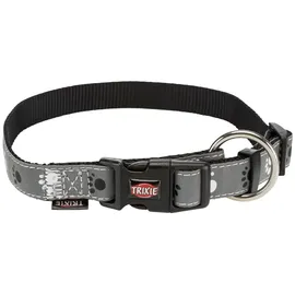 Trixie Silver Reflect Halsband Schwarz/Silber S