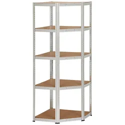 Eck-Schwerlastregal, Kellerregal 180x70x40cm - Eck-Lagerregal, verstellbaren Böden, 175kg pro Lage