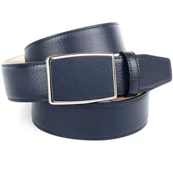 Ledergürtel ANTHONI CROWN, Damen, Gr. 90, blau, Leder, unifarben, Gürtel, mit Automatik-Schließe, helle Rückseite