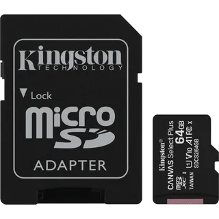 UHS-I A1 V10 + SD-Adapter 64 GB 3er Pack
