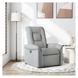 vidaXL Relaxsessel Hellgrau Stoff 91,5 x 96 x 91,5 cm Grau mit Fernbedienung