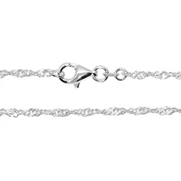 Ostsee-Schmuck Kette Singapur 1,8 mm Silber