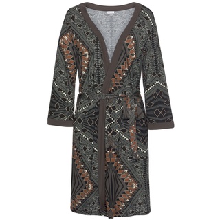 LASCANA Damen Kimono braun-gemustert Gr.40/42