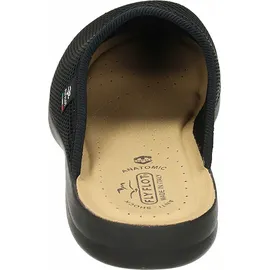 FLY FLOT Hausschuh Textil Gemütlich Puschen Uni schwarz flach Hausschuh - 39 EU