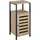 Tectake Beistellschrank 38,5 x 81 x 31,5 cm Braun