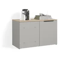 livinity® Eckkommode 80 x 50 x 40 cm Greige / Grau
