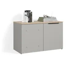 livinity® Eckkommode 80 x 50 x 40 cm Greige / Grau