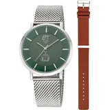 ETT Eco Tech Time EGS-11622-81MS Herren Funk-Solaruhr Atacama Edelstahl mit 2 Bändern