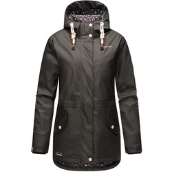 NAVAHOO Damen Warmer Regenjacke Wasserdichter Regenmantel mit Kapuze Oceans Heart