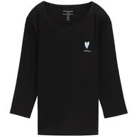 Tom Tailor Damen 3/4 Shirt mit Print, schwarz, Uni,
