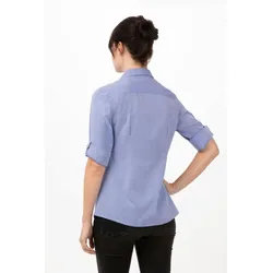 Chef Works® MODERN CHAMBRAY Damenbluse SHC06W Blau Größe XL