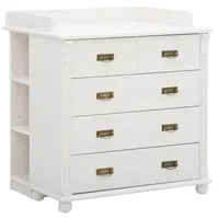 OTTO home Wickelkommode OTTO HOME "Aimo", Kommode, Landhausstil, mit edlen Messinggriffen und Details", Kinder, Gr.