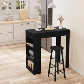 Woltu Bartisch 100 x 100 x 50 cm Schwarz