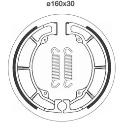 sbs Bremsbacken 2038 Trommelbremsbacken,Bremsbackensatz