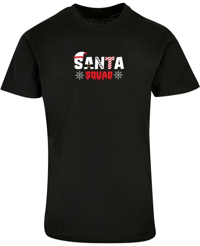 Merchcode T-Shirt Merchcode Herren Santa Squad Basic Round Neck T-Shirt (1-tlg) schwarz M