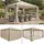 MCW Pergola Calpe 4 x 4 m inkl. Seitenwand creme