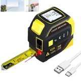 40-meter-laser-entfernungsmesser Mit 5-meter-laser-maßband, 8 Messmethoden, Elektronischem Zweiachsen-winkelmesser Und 50 Datenspeicherplätzen