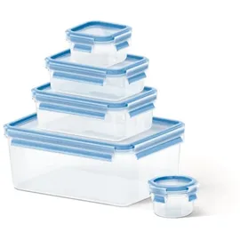 Tefal Frischhaltedose rechteckig blau/transparent 3,7 l 5-teilig
