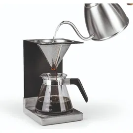 BEEM Kaffeebereiter Set Pour Over Beton 500ml Schwarz/Edelstahl
