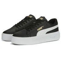 Puma Smash Platform V3 Sneaker, Black White Gold, 41 EU