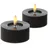 441 LED Maxi Teelichter Lina 7 cm schwarz 2 St.