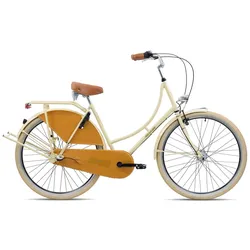 KCP Van Holland City Damen Fahrrad 28 Zoll Citybike Hollandrad mit 3 Gängen Cityrad Stadtrad 165 - 175 cm elfenbein 53 cm