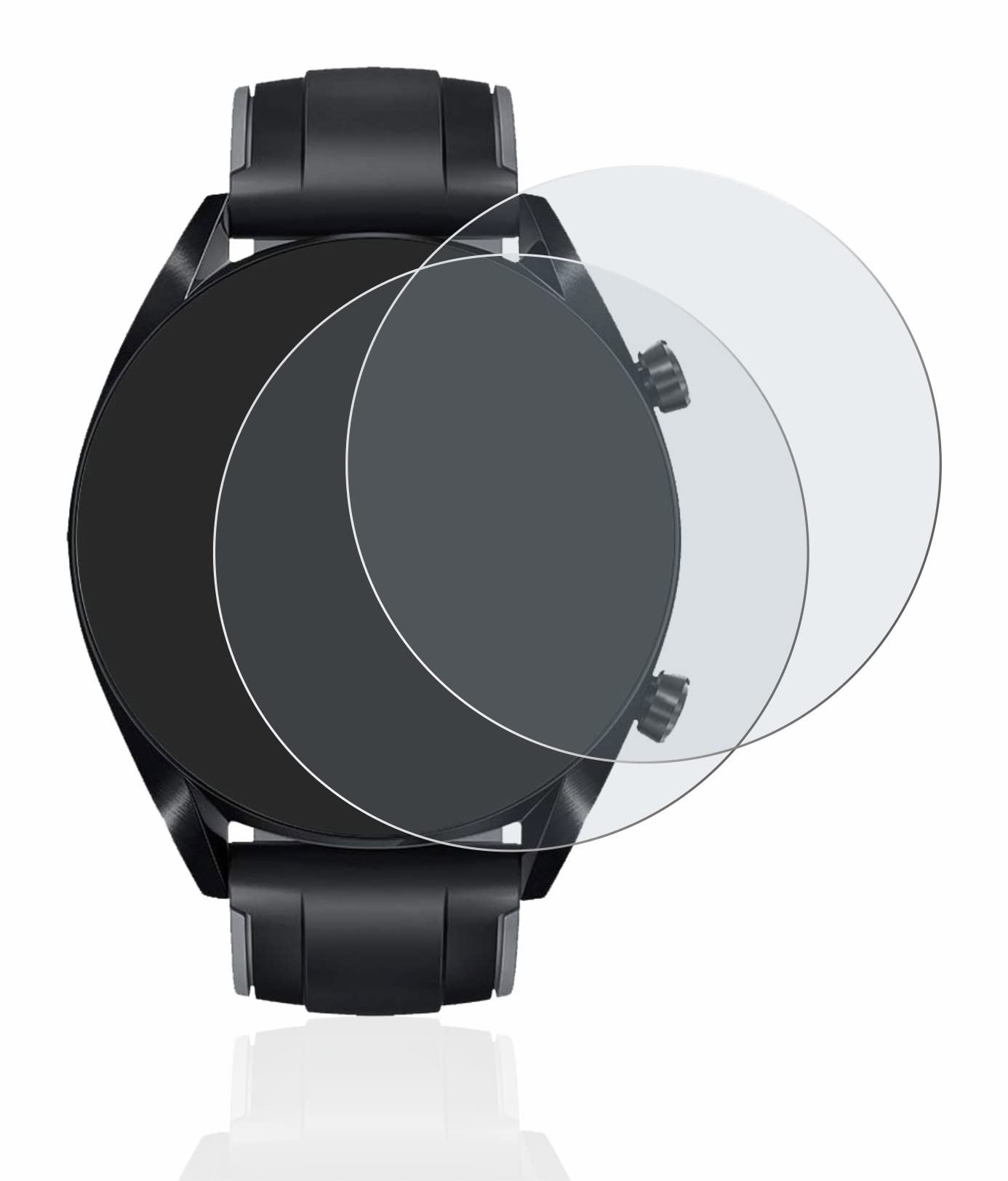 BROTECT Entspiegelungs-Schutzfolie für Huawei Watch GT 2 (46 mm) (2 Stück) Matte Displayschutz-Folie, Anti-Reflex, Anti-Fingerprint