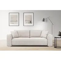 INOSIGN 3-Sitzer Beatrice Schlafsofa, wahlweise auch mit Bettfunktion und Bettkasten, incl. 2 Zierkissen, beige