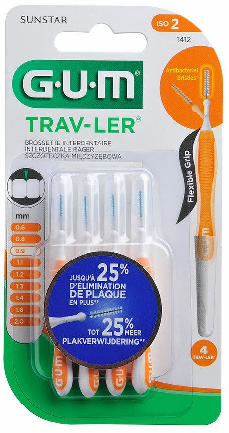 Gum® Proxabrush Trav-ler brossette interdentaire 0.9 mm 4 pc(s) brosse(s) à dents