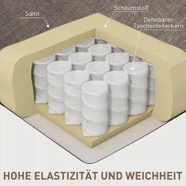 Homcom Relaxsessel mit Liegefunktion 96 x 108 x 0 cm Braun/Bronze drehbar